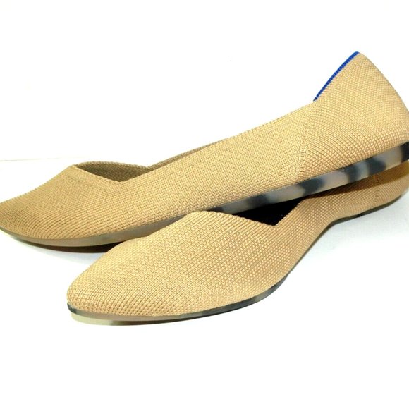 Rothy's The Point Women's Size 9.5 Shoes Camel Tan Patterned Soles Women's Flats - Picture 6 of 11